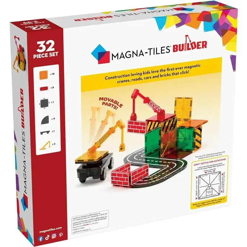 Magnatiles - Builder 32-Piece Magnetic Construction Set - Image 6