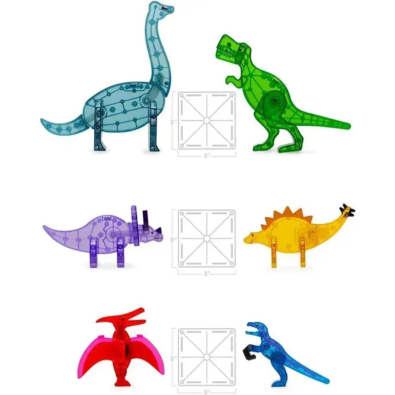 Magnatiles - Dino World XL 50-Piece Magnetic Construction Set - Image 2