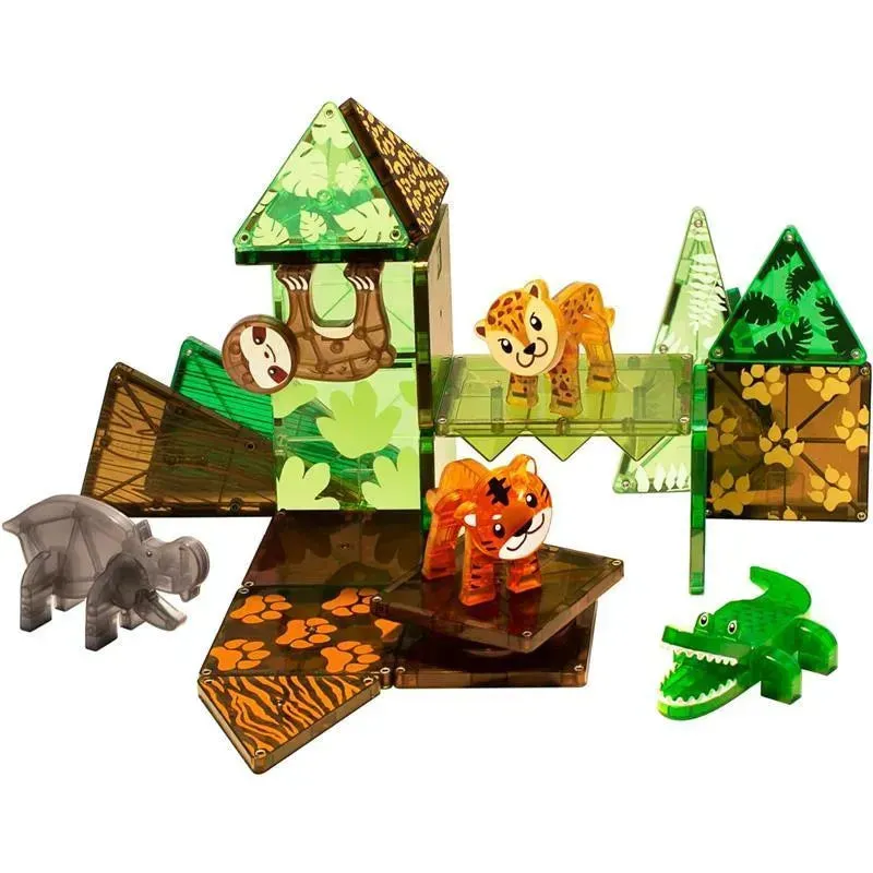 Magnatiles - Jungle Animals 25-Piece Magnetic Construction Set - Image 2