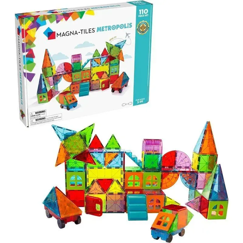 Magnatiles - Metropolis 110-Piece Magnetic Construction Set