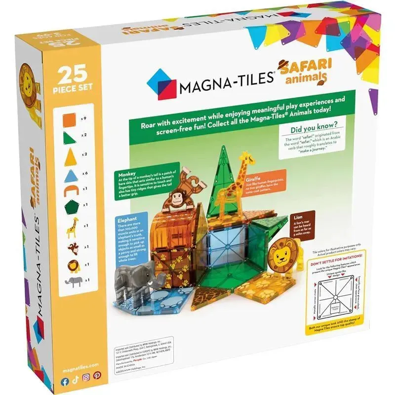 Magnatiles - Safari Animals 25-Piece Magnetic Construction Set - Image 4
