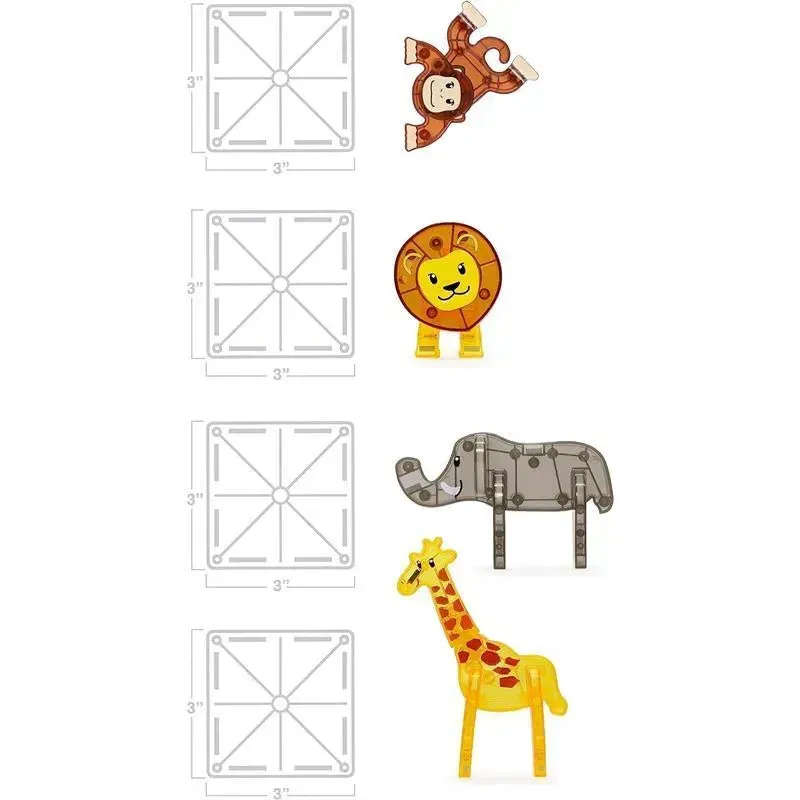 Magnatiles - Safari Animals 25-Piece Magnetic Construction Set - Image 6