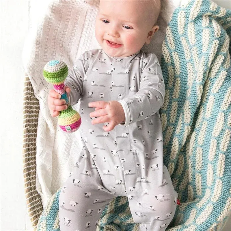 Magnetic Me - Baa Baa Baby Gray Modal Magnetic Footie - Image 2