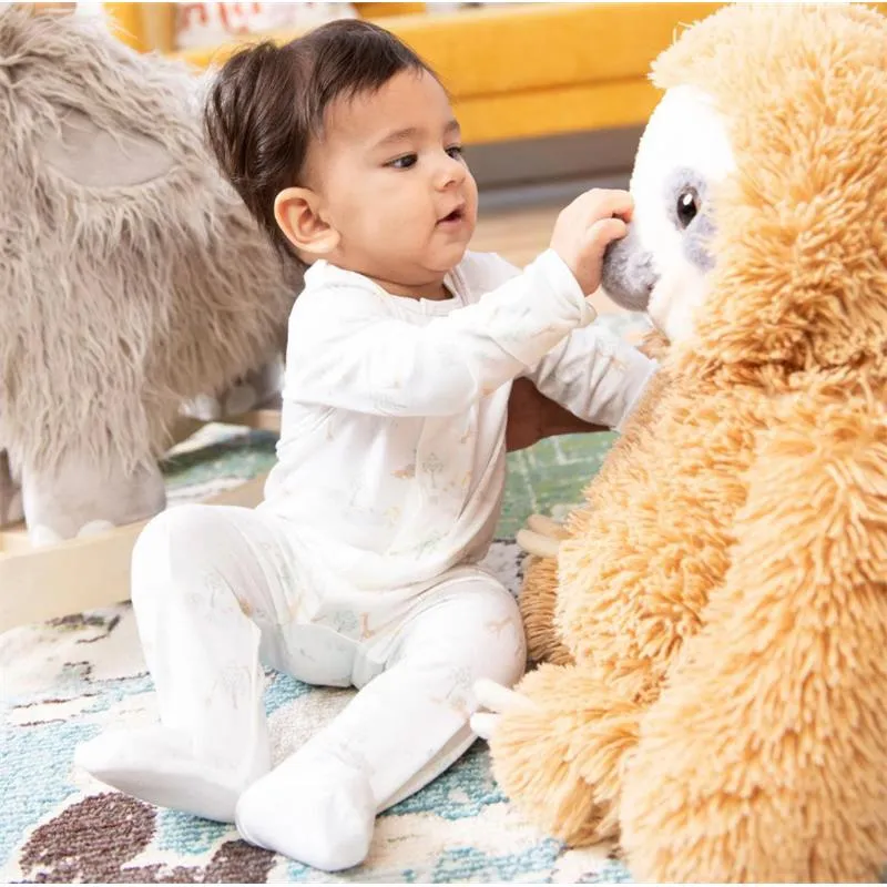 Magnetic Me - Baby Cotton White Safari Footie - Image 3