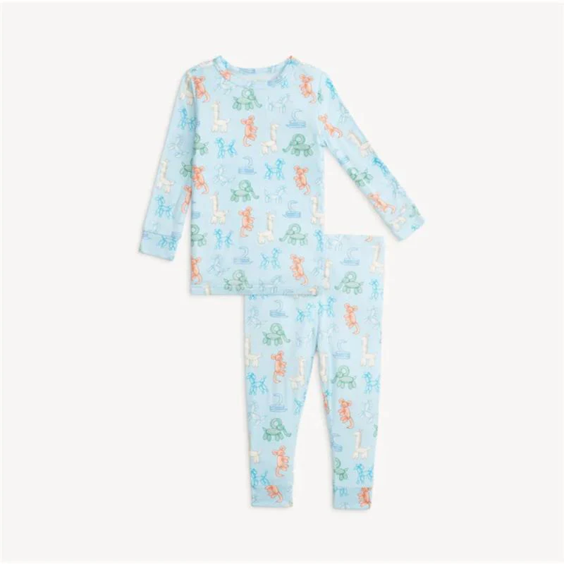 Magnetic Me - Blue Party Animals Glow In The Dark Mo Long Sleeve Pajamas