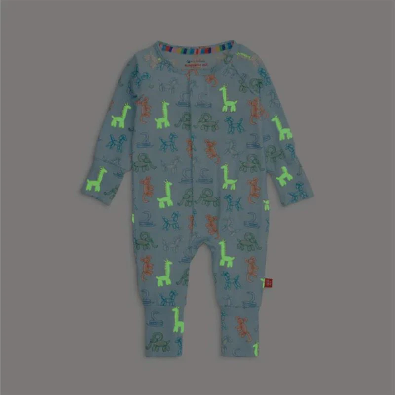Magnetic Me - Blue Party Animals Glow In The Dark Modal Convertible Coverall - Image 3