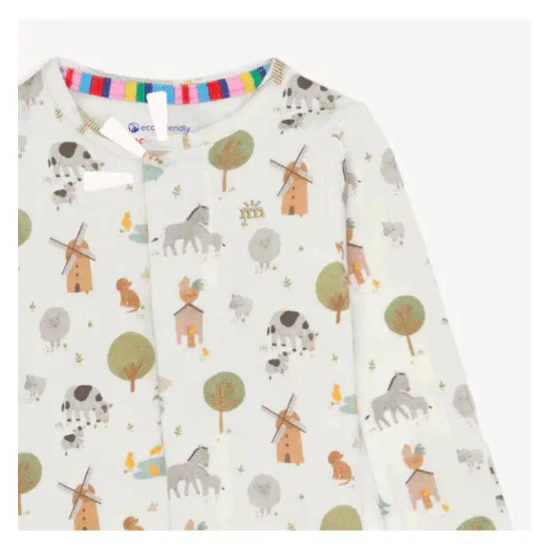 Magnetic Me - Funny Farm Organic Cotton Baby Footie - Image 2