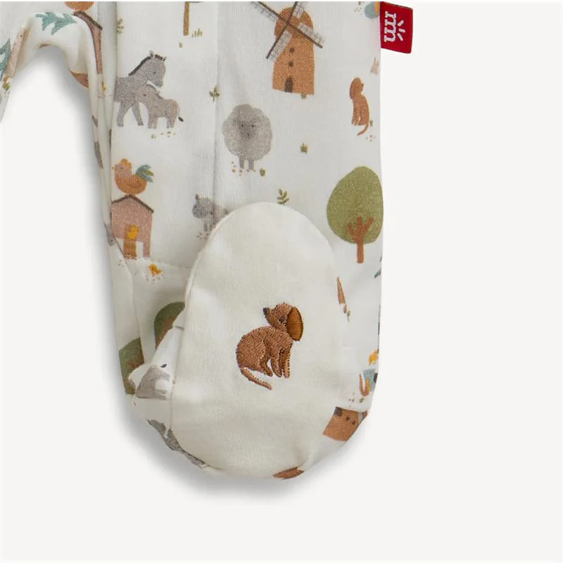 Magnetic Me - Funny Farm Organic Cotton Baby Footie - Image 3