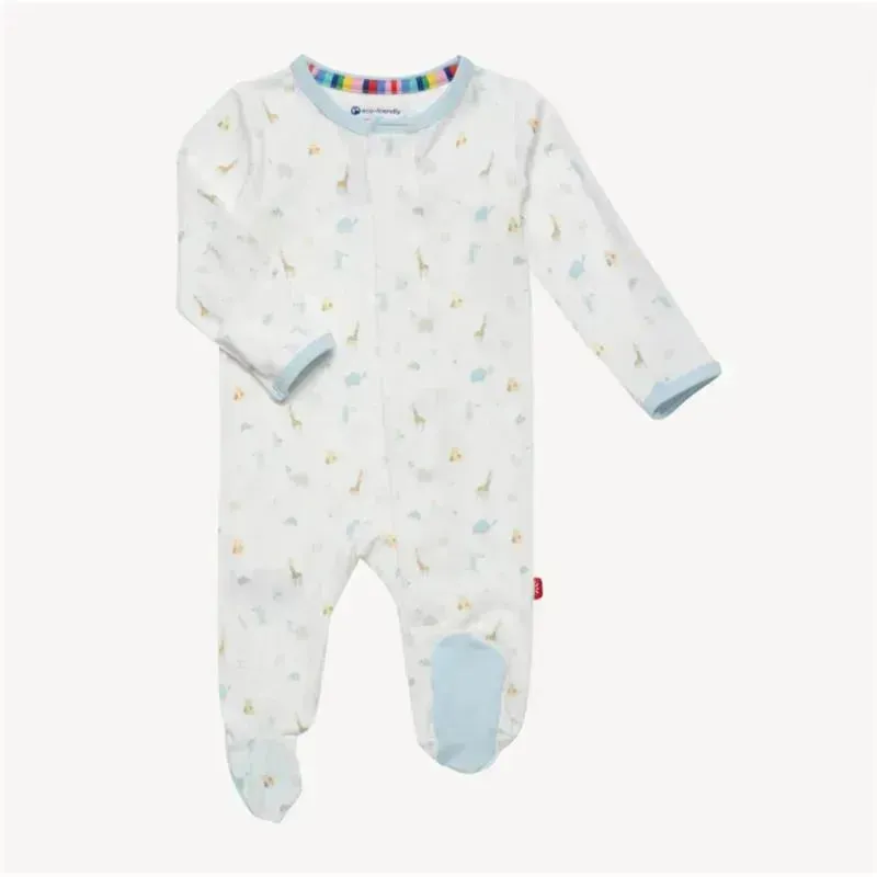 Magnificent Baby - Blue Little Bitty Pretty One Bamboo Footie