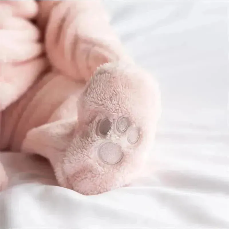 Magnificent Baby - Pink Blossom Minky Pram Sherpa Footie - Image 3