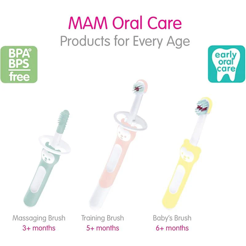 Mam - 2Pk Baby Toothbrush Pink, 6M - Image 2