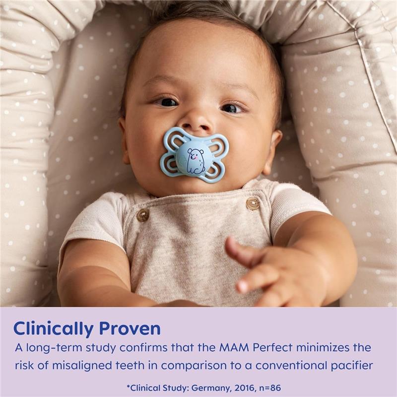 Mam - 2Pk Perfect Night Baby Pacifier Girl, 6/16M - Image 4
