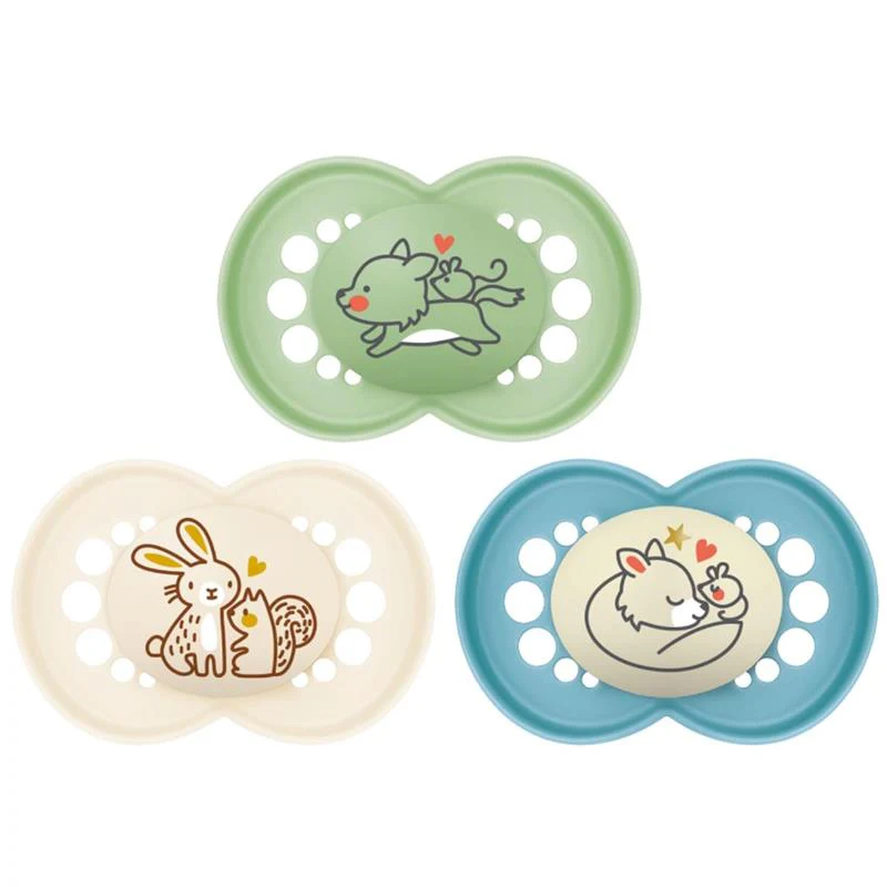 Mam - 3Pk Boy Original Day & Night Baby Pacifier, 6/16M