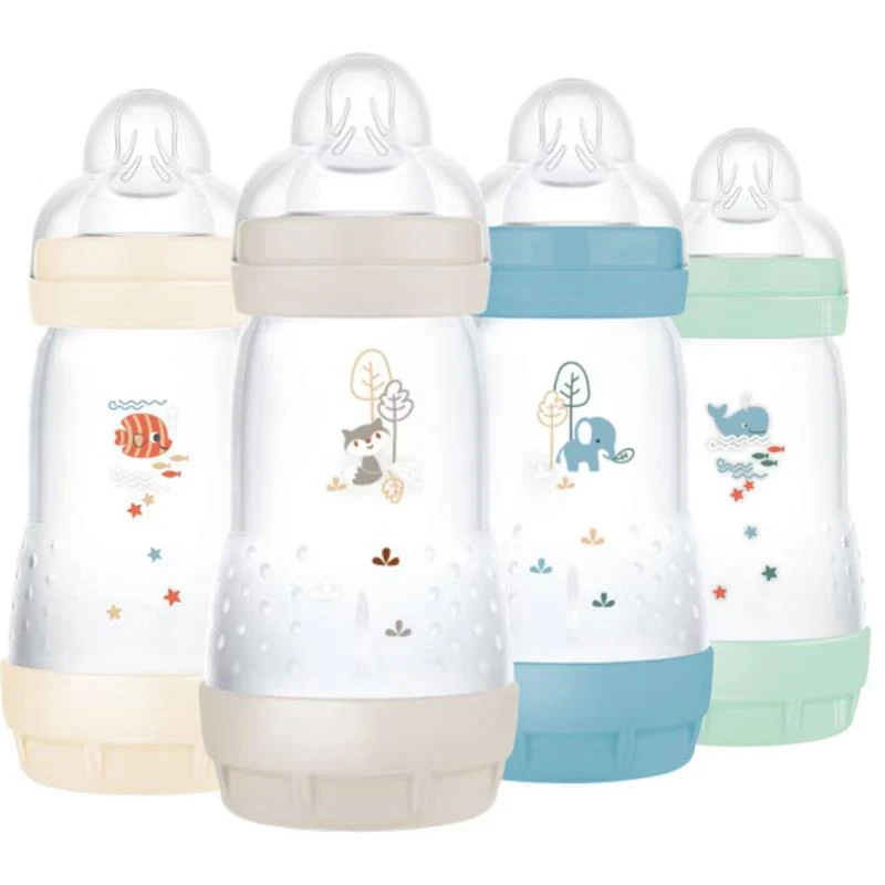 Mam - Anti-Colic Baby Bottles 9 Oz Medium Flow, ASSORTED COLORS