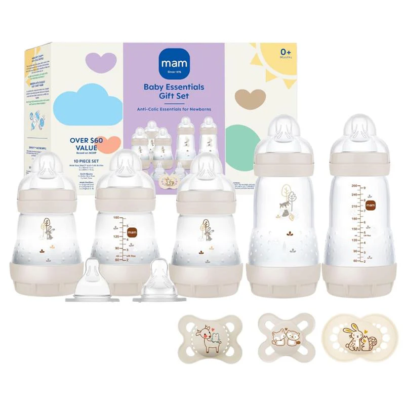 Mam - 10Pk Newborn Essentials Matte Feeding Set Unisex, 0/3M