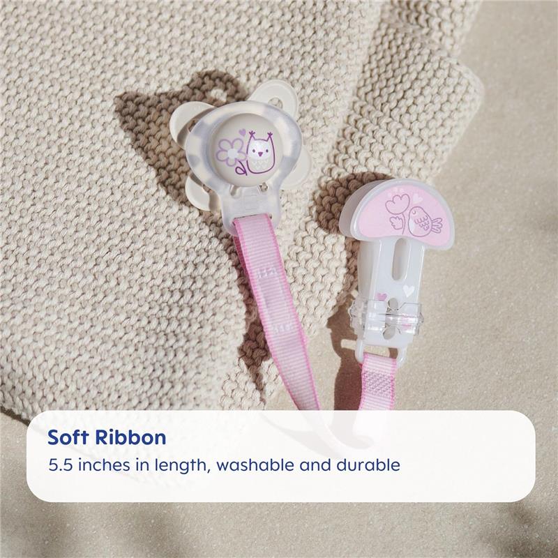Mam - 2Pk Clips for Pacifiers with Fasteners and Flexible Rings Boys, Designs May Vary - Image 4