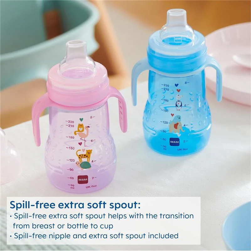 Mam - 8 Oz Trainer Sippy Cup Girl, 4M+ - Image 4