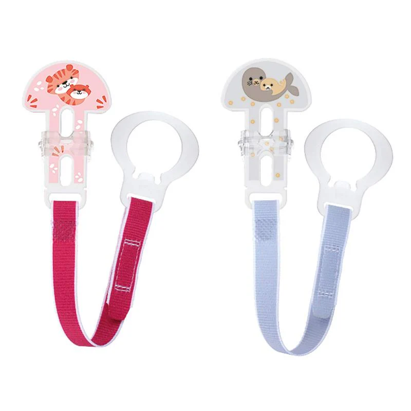 Mam - 2Pk Pacifier Clips for Baby Girl, 0M+