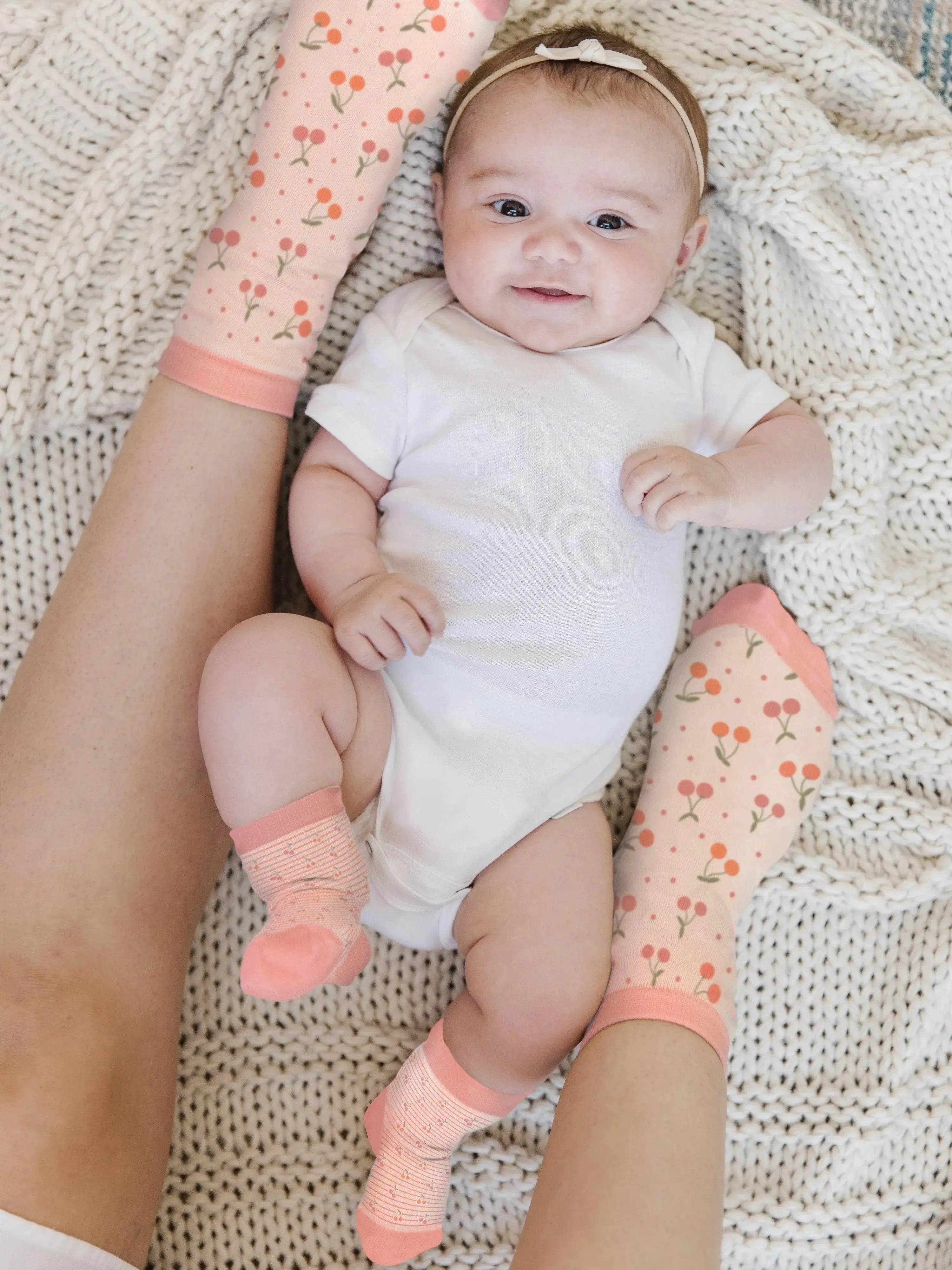 Mama & Me Socks - Cherry Cute by Doodle By Meg - Image 4