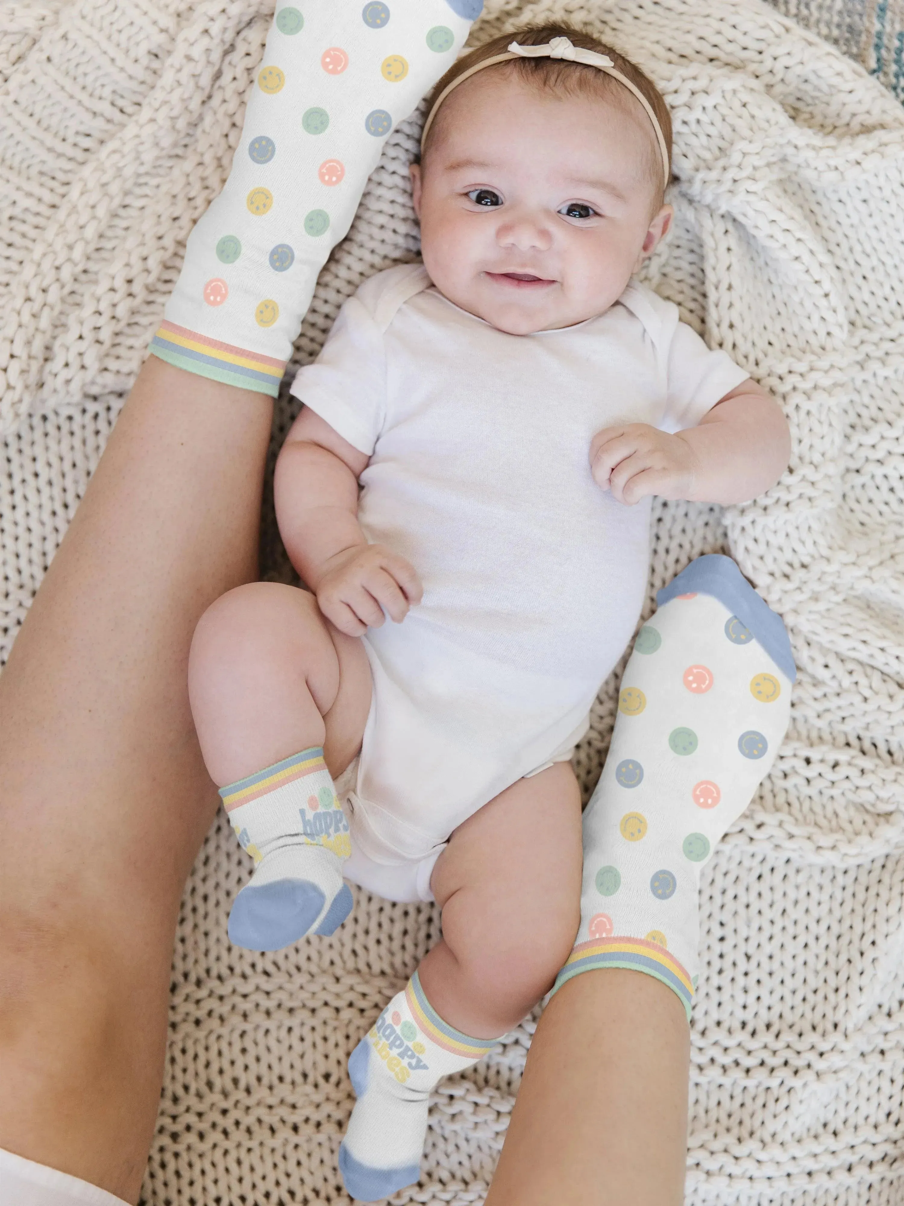 Mama & Me Socks -  Happy Baby Vibes - Image 4