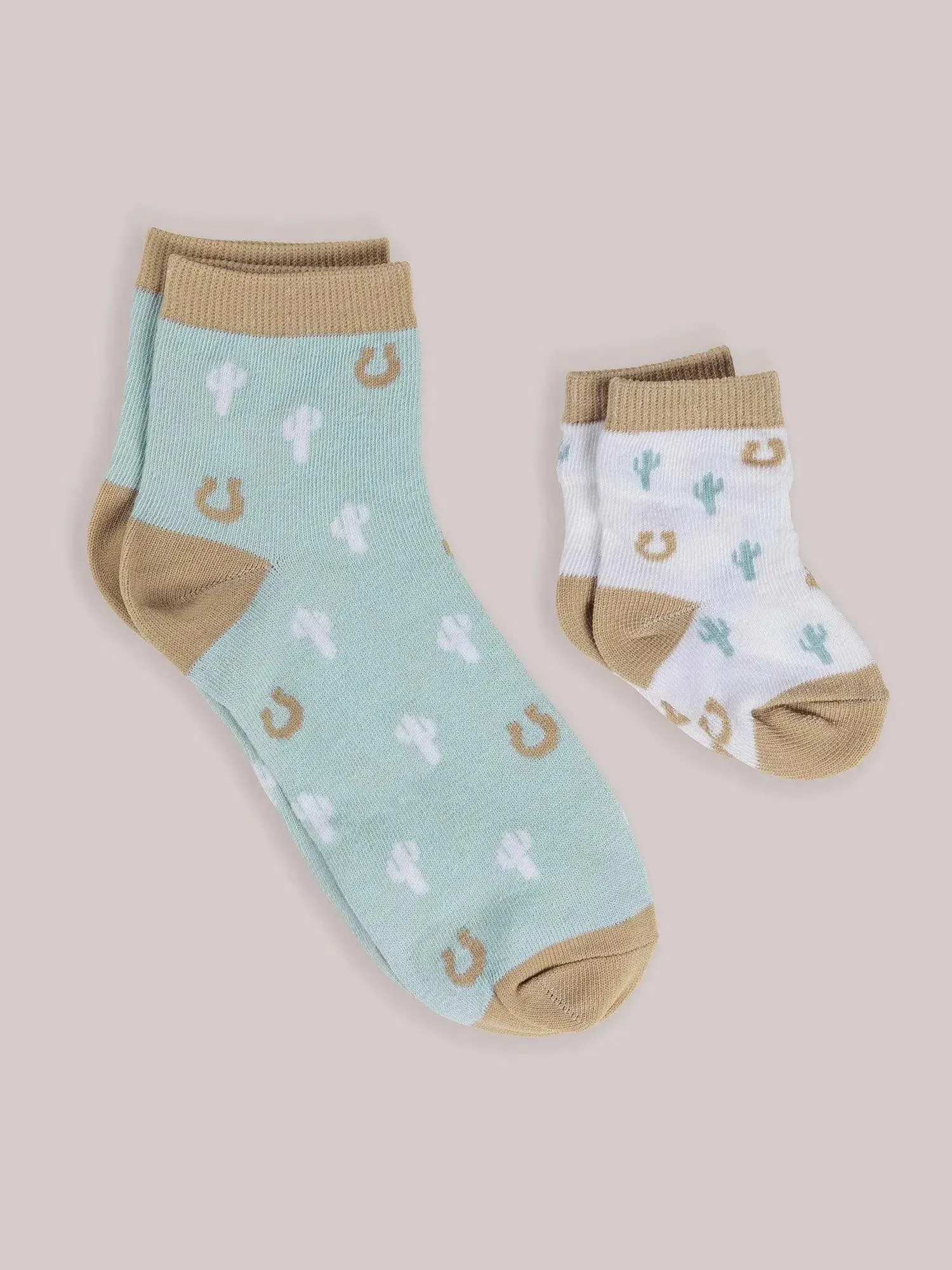 Mama & Me Socks - Howdy Partner Blue - Image 3