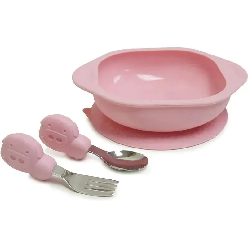 Marcus & Marcus - Pokey Toddler Mealtime Set, Pink