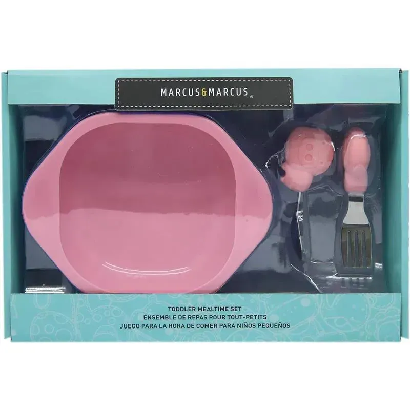 Marcus & Marcus - Pokey Toddler Mealtime Set, Pink - Image 6