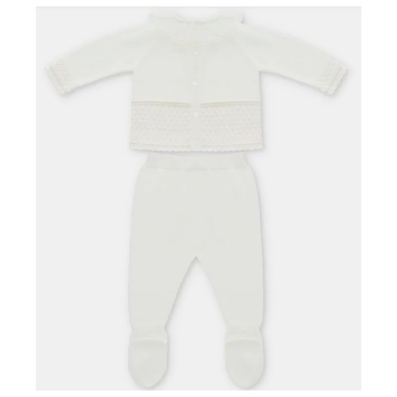 Martin Aranda - 2Pk Set Sweater & Leggings Knit Albi, Blanco Roto - Image 2