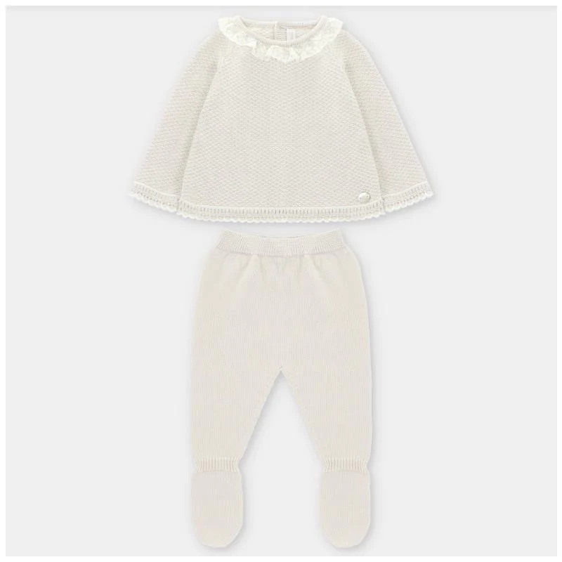 Martin Aranda 2Pk Take Me Home Set Sweater & Leggings Knit Quebec, Beige
