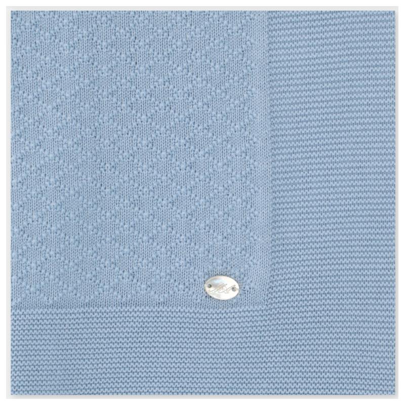 Martin Aranda - Baby Blanket Knit Montefioralle One Size Celeste Bebé
