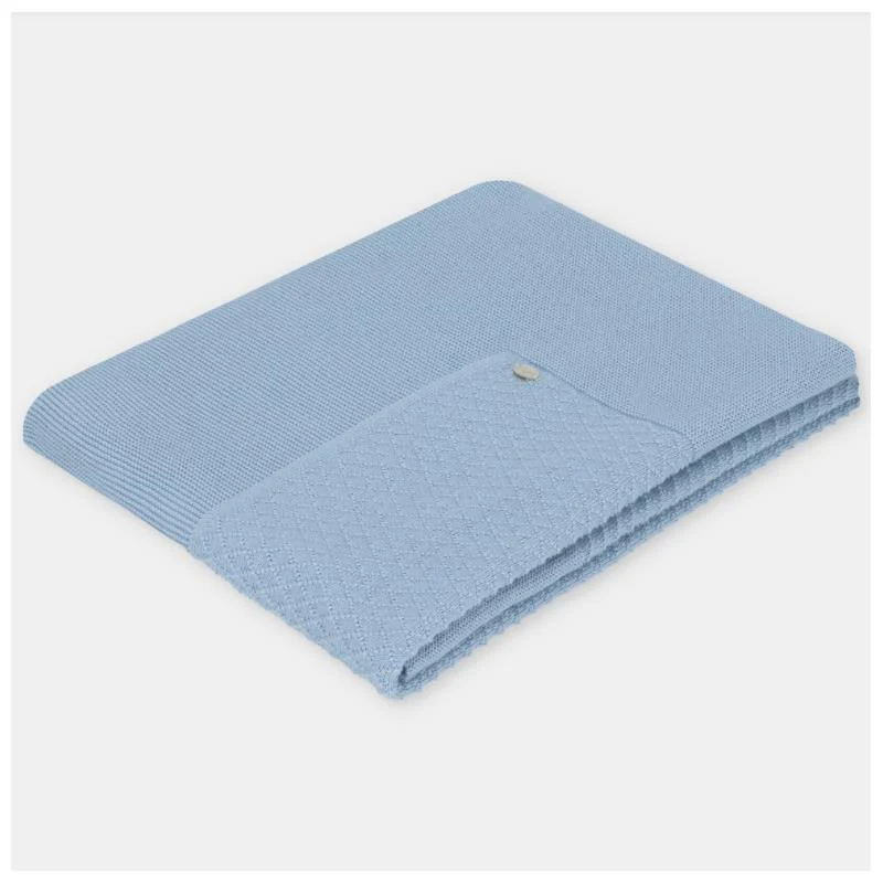 Martin Aranda - Baby Blanket Knit Montefioralle One Size Celeste Bebé - Image 2