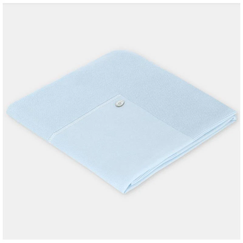 Martin Aranda Baby Blanket Knit Montreal One Size Pastel Blue