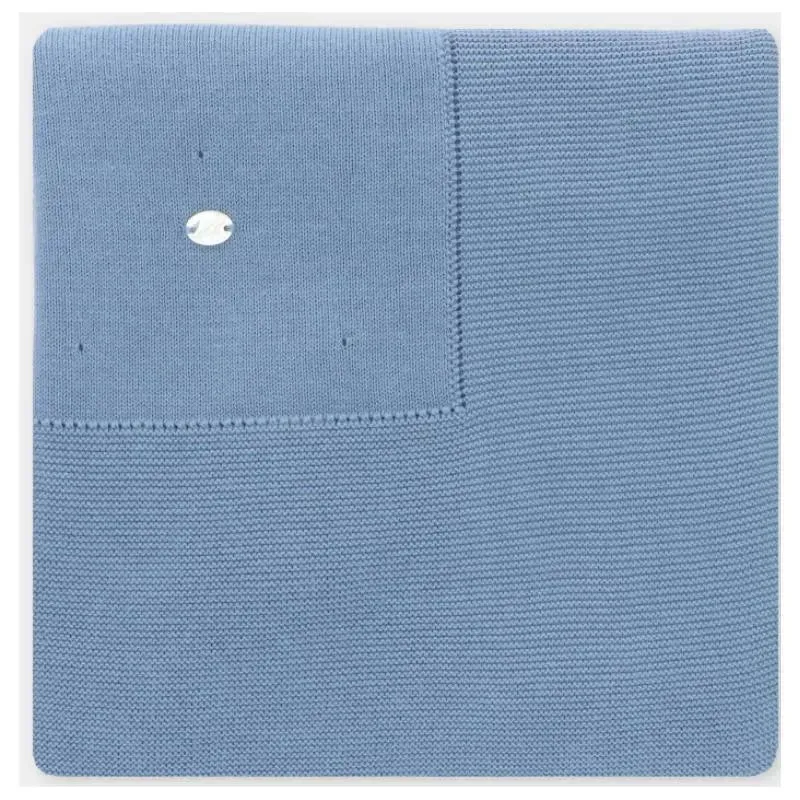Martin Aranda - Baby Blanket Knit Noto 40'X40', Blue Francia