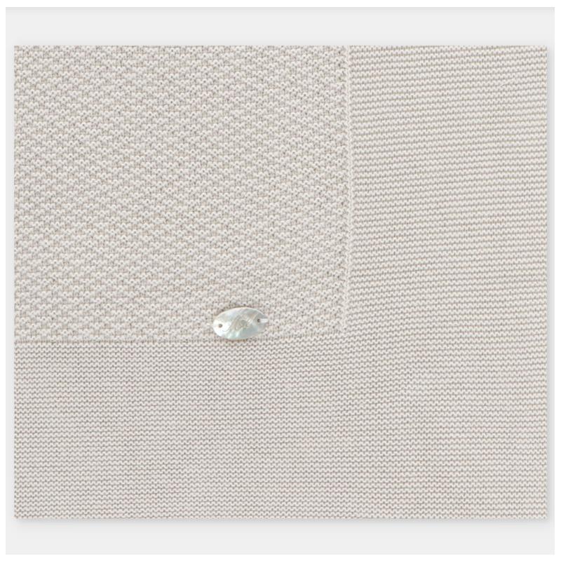 Martin Aranda Baby Blanket Knit Quebec One Size Beige - Image 3