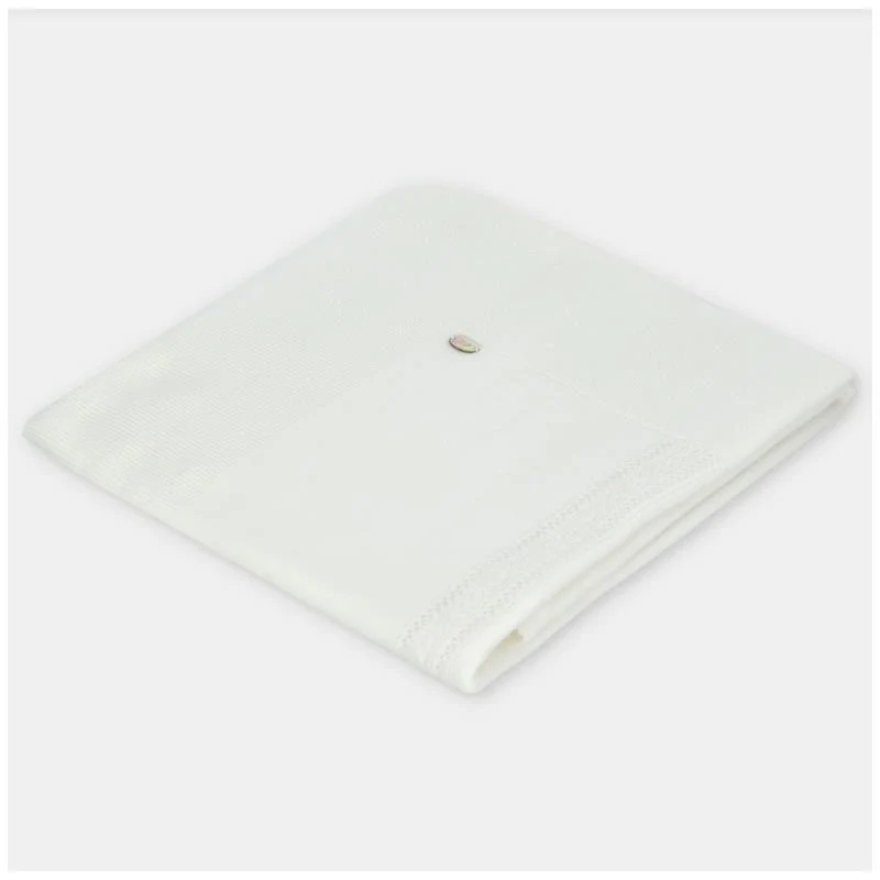Martin Aranda Baby Blanket Knit Regina One Size White