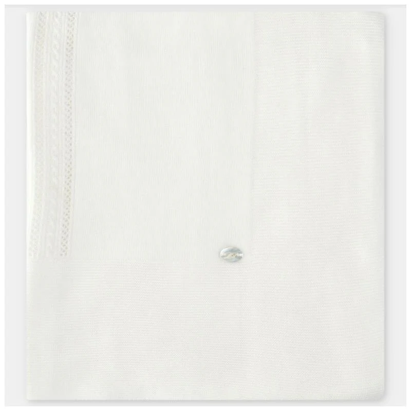 Martin Aranda Baby Blanket Knit Regina One Size White - Image 2
