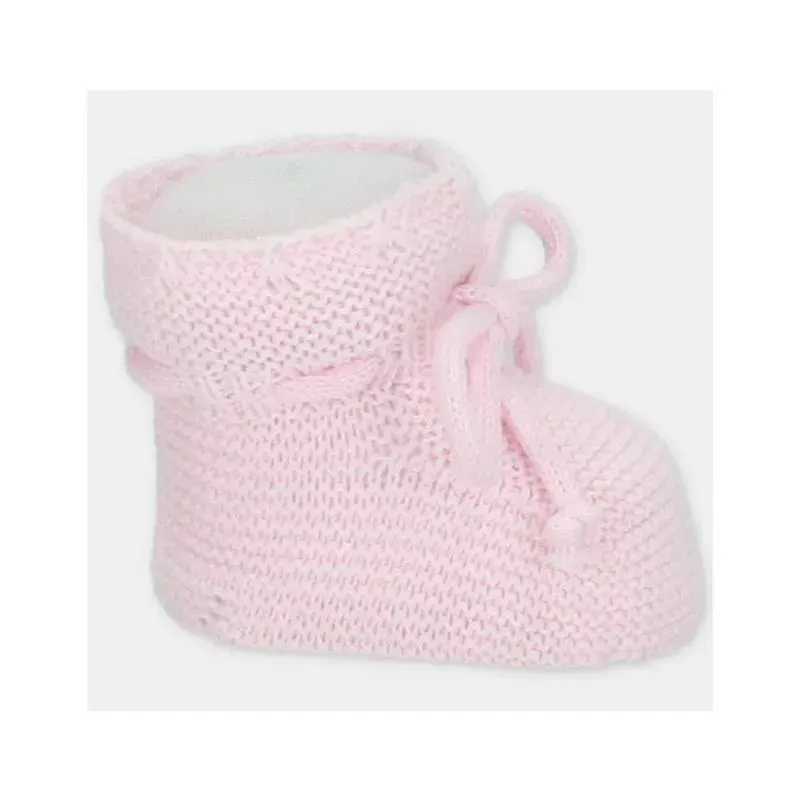 Martin Aranda - Baby Booties Knit Chiara, Pastel Pink - Image 2