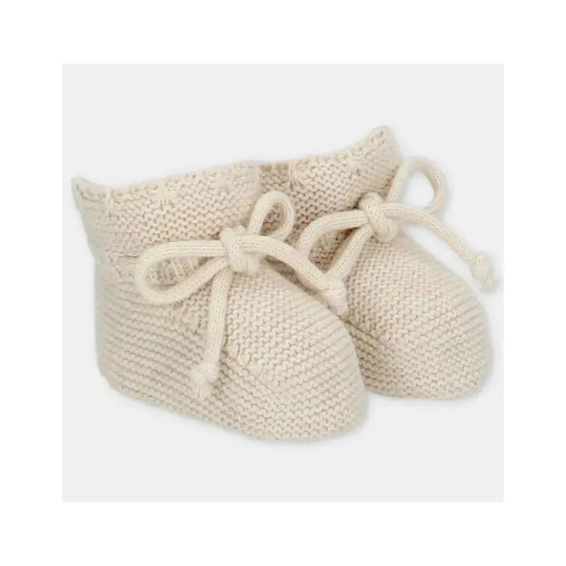 Martin Aranda - Baby Booties Knit Gold, Light Beige