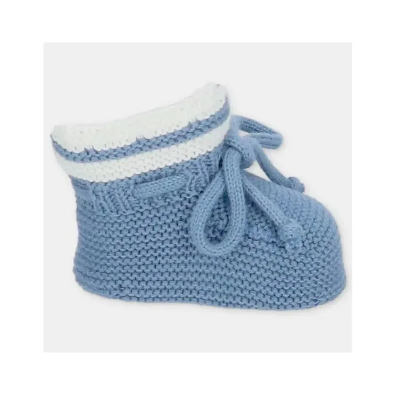 Martin Aranda - Baby Booties Knit Noto, Blue Francia - Image 2