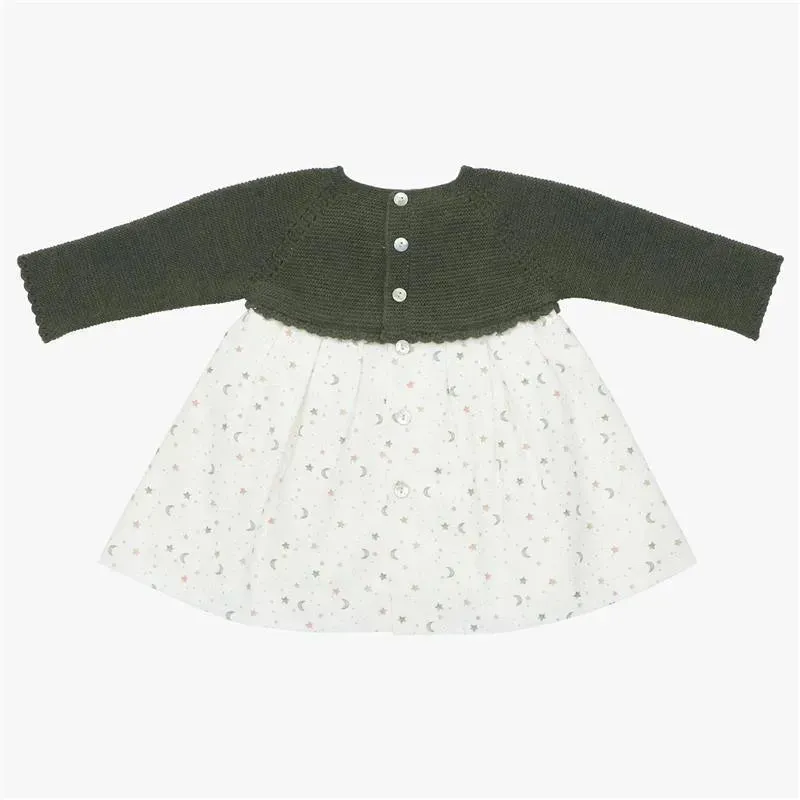 Martin Aranda - Baby Girl Dress Firmamento, Green - Image 2