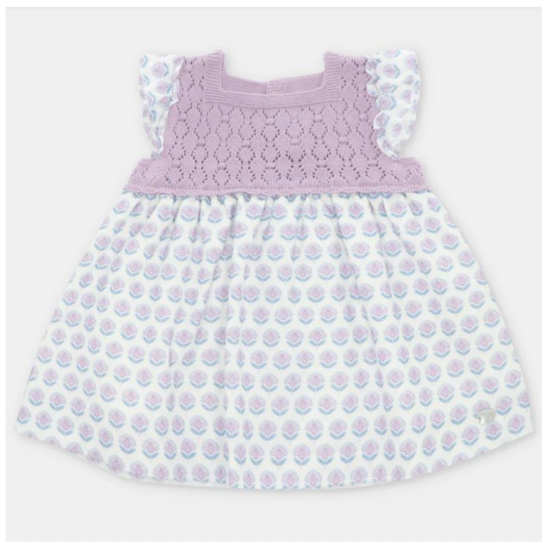Martin Aranda - Baby Girl Dress Knit & Woven Fabric Fiesole, Lavanda