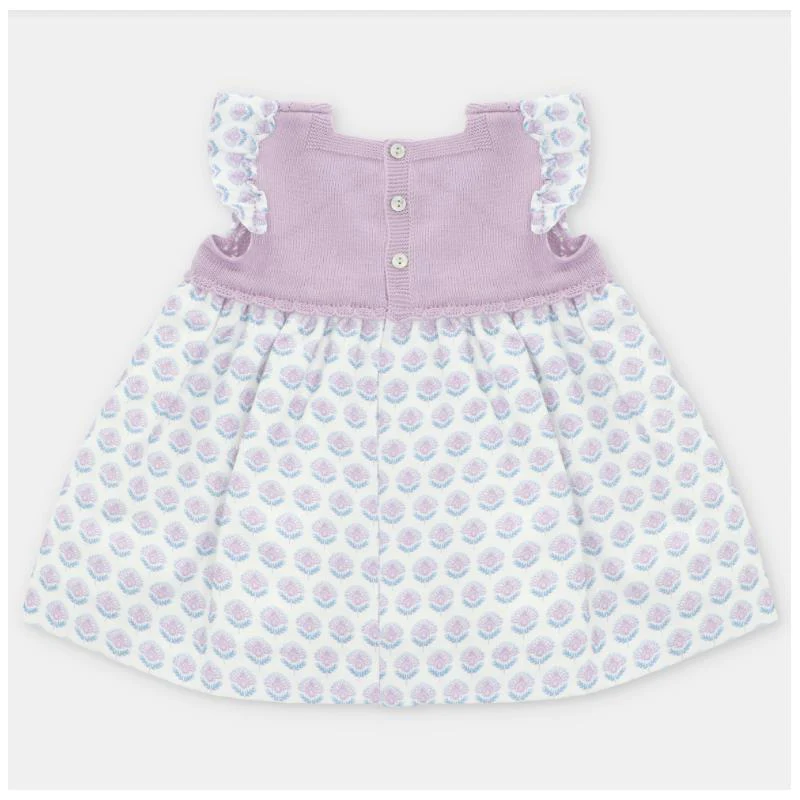 Martin Aranda - Baby Girl Dress Knit & Woven Fabric Fiesole, Lavanda - Image 2