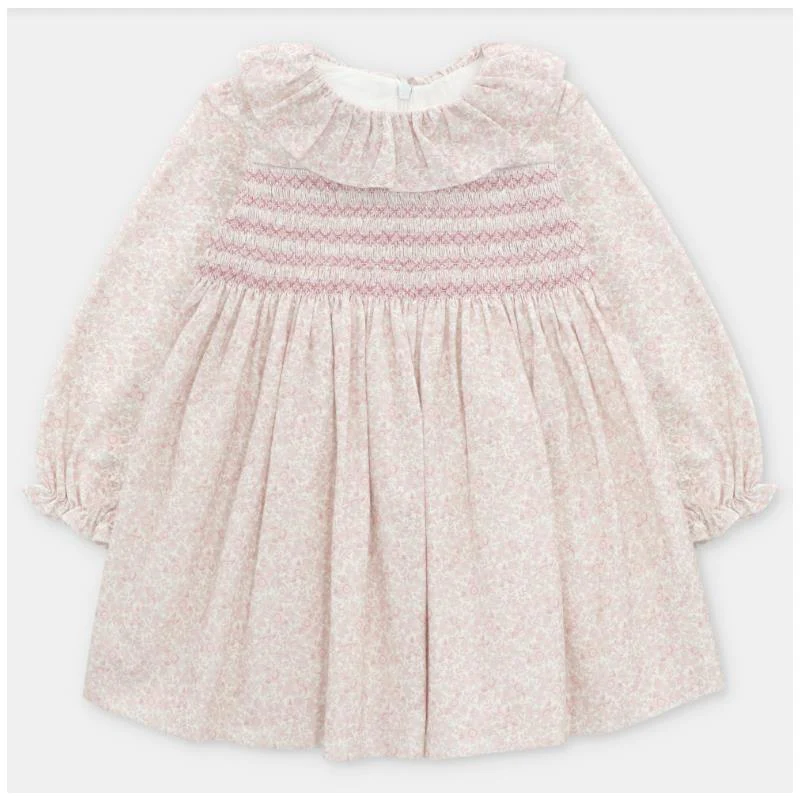 Martin Aranda - Baby Girl Dress Leeds, White And Rose
