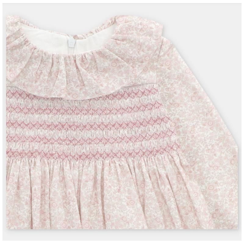 Martin Aranda - Baby Girl Dress Leeds, White And Rose - Image 3