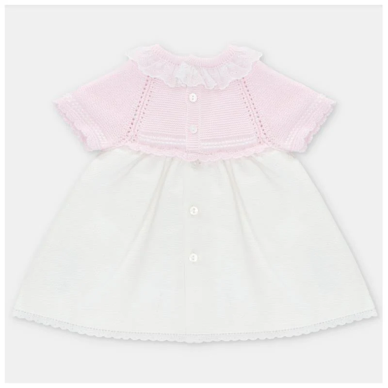 Martin Aranda Baby Girl Dress Montreal, Light Pink Mix - Image 2