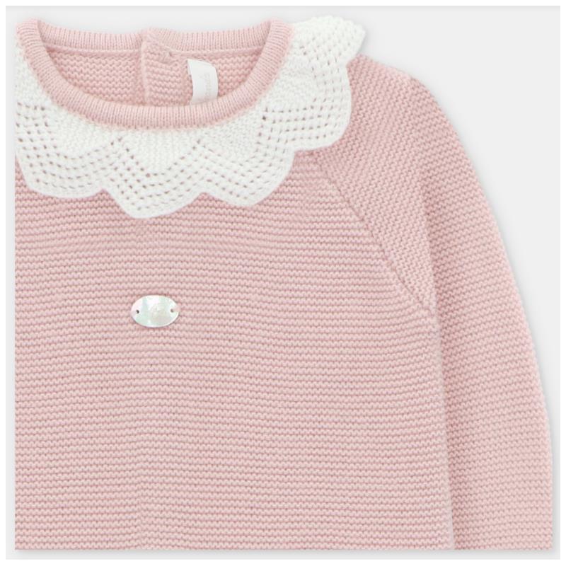 Martin Aranda - Baby Girl Long Romper With Feet Baby Pink - Image 3