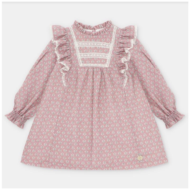 Martin Aranda - Baby Girl Printed Dress Cardiff Rose