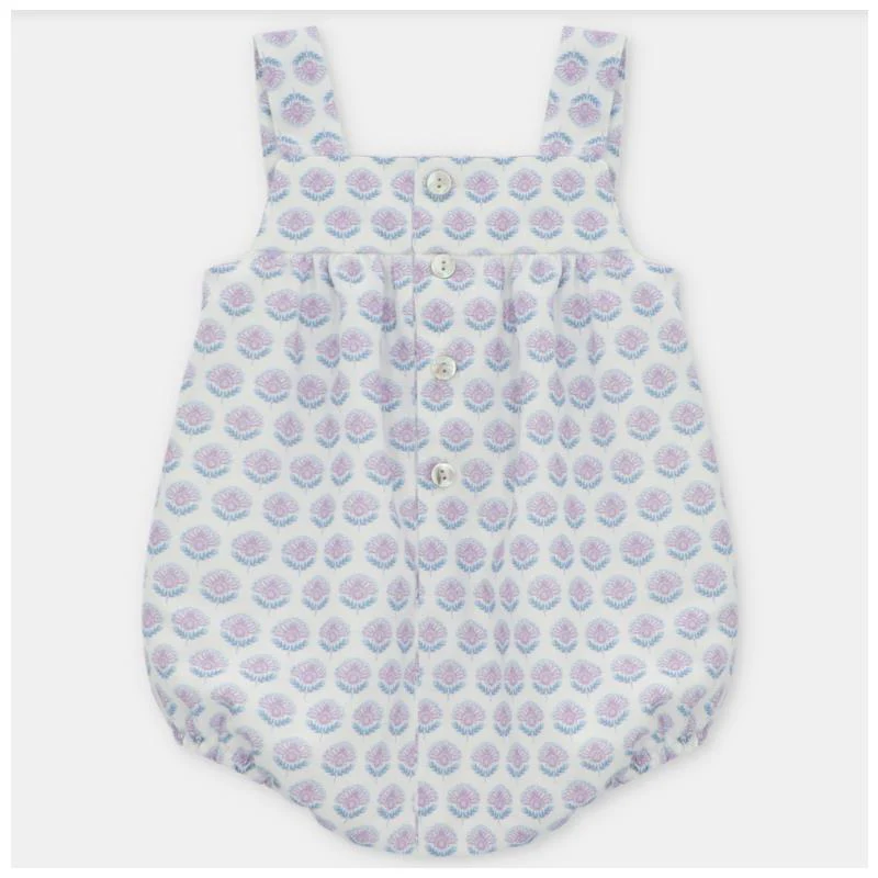 Martin Aranda - Baby Girl Short Romper Woven Fabric Fiesole, Lavanda - Image 2