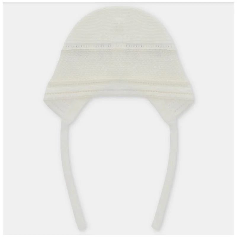 Martin Aranda - Baby Knit Bonnet Firenze, Blanco Roto