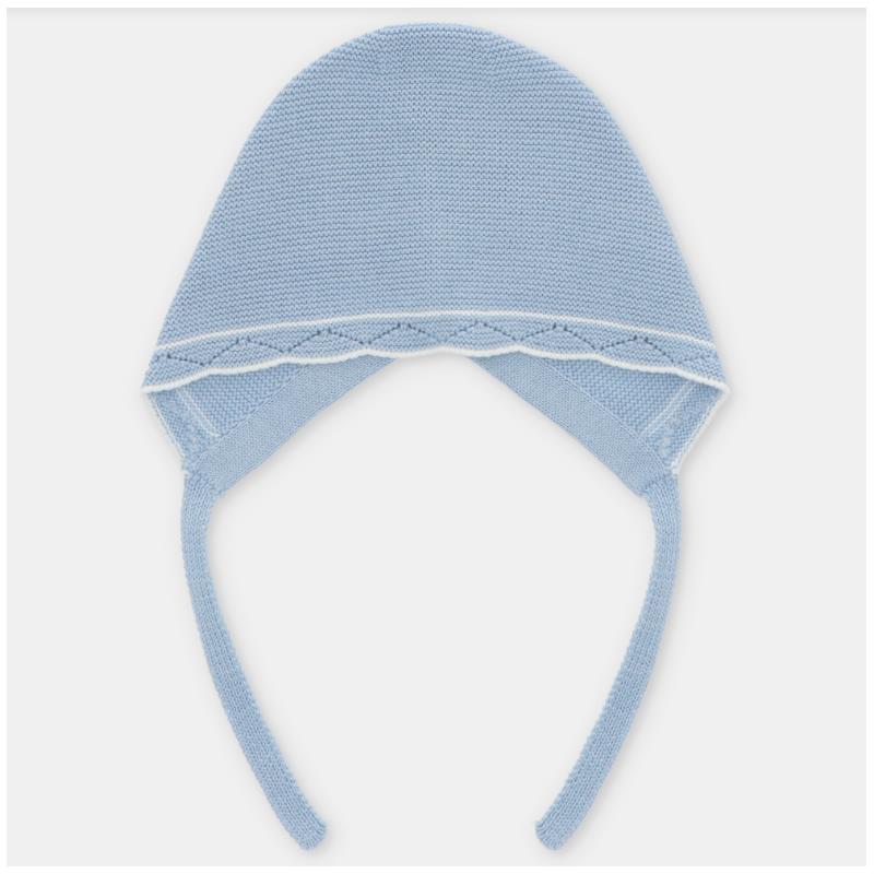 Martin Aranda - Baby Knit Bonnet Montefioralle, Celeste Bebé
